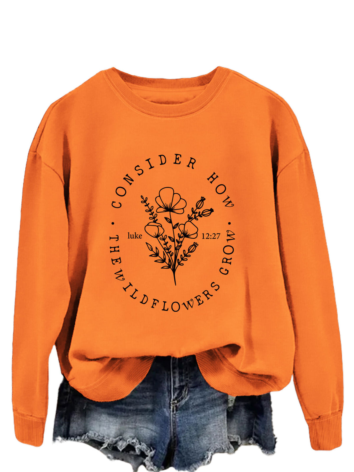 Amazon Fashion Top Consider How the Wildflowers Plaid Pullover Women's Sweatshirt New Style