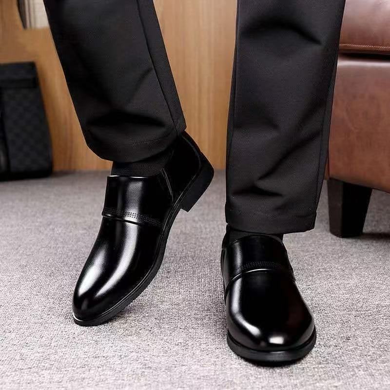 Men's Leather Shoes 2024 Spring New Business Formal High-End Men's Height-Increasing Leather Shoes Casual Versatile Large Size Men's Shoes