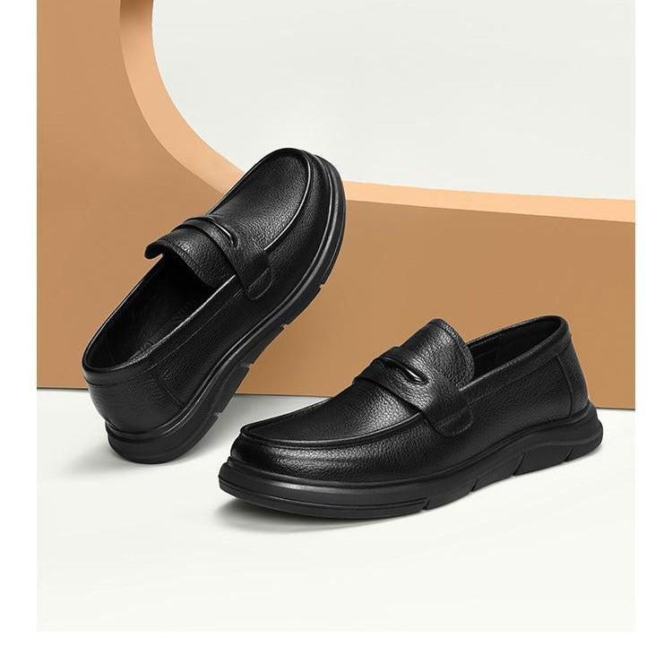 2024 Genuine Leather New Men's Casual Breathable Soft Sole Versatile Loafers