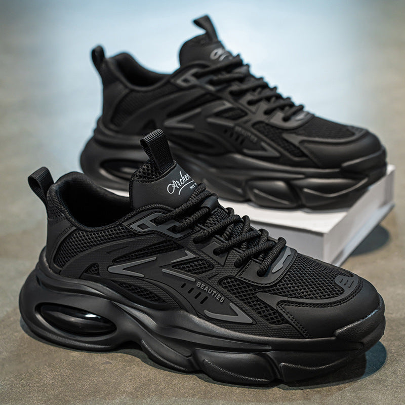 Summer New Breathable Men's Shoes Trendy Versatile Thick-Soled Sneakers Casual Running Dad Shoes