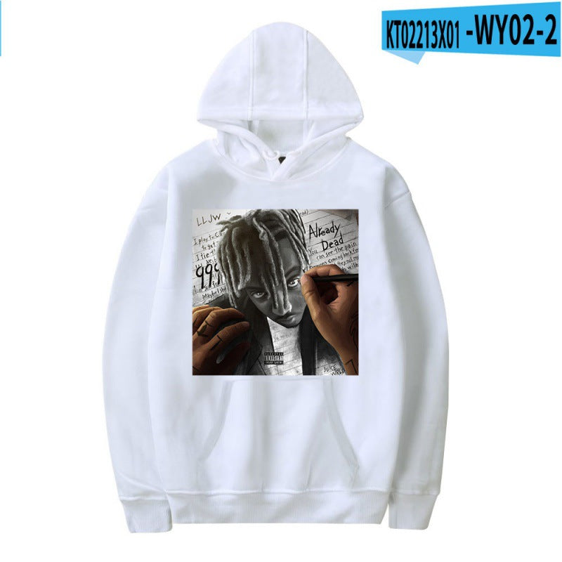 [Cross Border Code] Hot Print Juice WRLD Black Hoodies Men Hoodie
