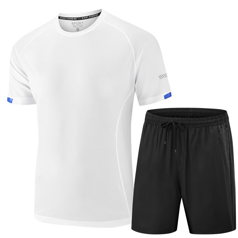 Men's Sports suit Two-Piece Men's Short-Sleeved T-Shirt Sportswear Loose Casual Pants plus size suit