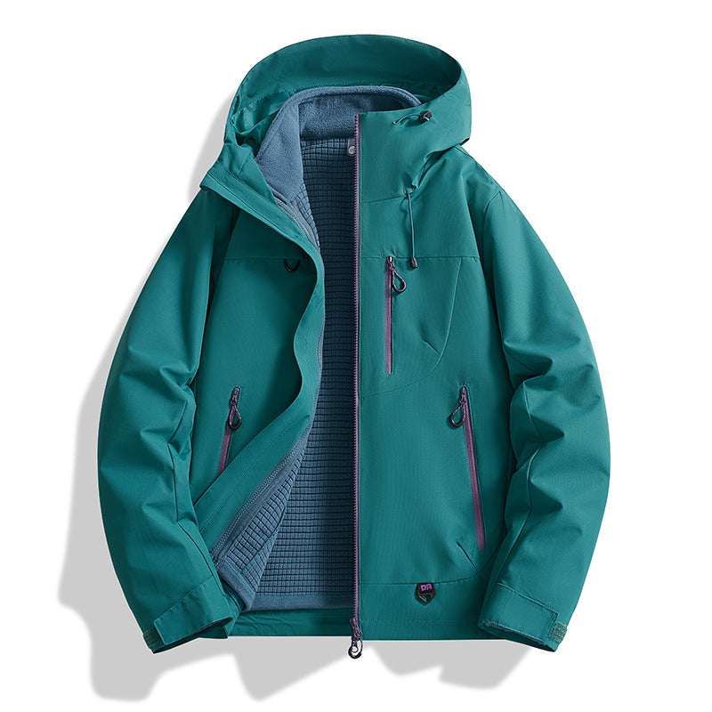 2025 New Style Jacket for Men and Women, Outdoor Three-In-One Windproof and Waterproof Detachable Two-Piece Jacket in Stock