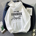 I Am The Favorite Aunt likes aunt printed hooded hooded vests autumn and winter European and American men and women