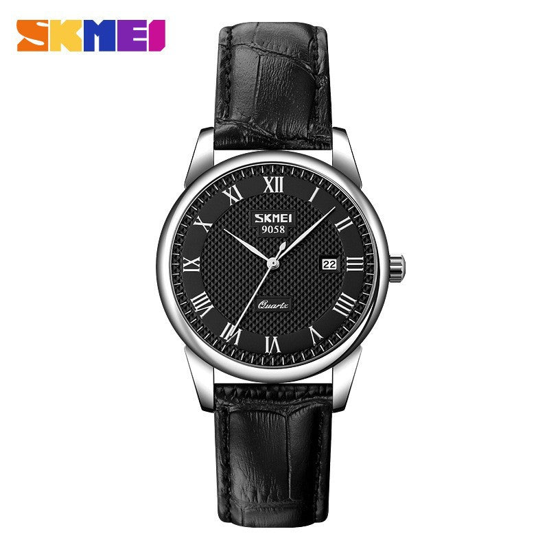 Time beauty skmei classic retro casual business temperament calendar watch men and women couples waterproof watch wholesale