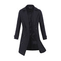 New foreign trade men's wholesale woolen coat men's slim fit woolen coat fashion long double-breasted trench coat