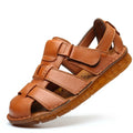 Men's Leather Shoes, New Men's Genuine Leather Sandals, Toe-Toe Sandals, Tendon Soles, Two-Wear Casual Beach Shoes, Fashionable Men's Shoes