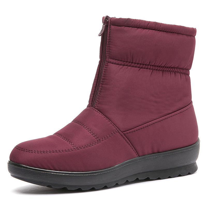 Women's Winter Snow Boots with Plush Lining, Waterproof Short Boots, Warm and Thickened, Cross-Border Women's Boots, Waterproof Large-Size Women's Shoes