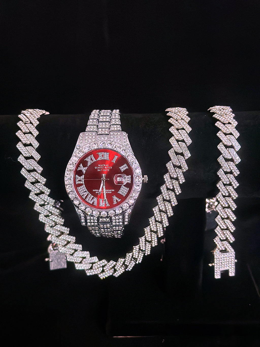 Tiktok Hot-Selling Fashion Casual Men's Watch Full Diamond Watch Men's Factory Price Direct Sale Complete Colors