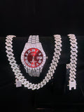 Tiktok Hot-Selling Fashion Casual Men's Watch Full Diamond Watch Men's Factory Price Direct Sale Complete Colors