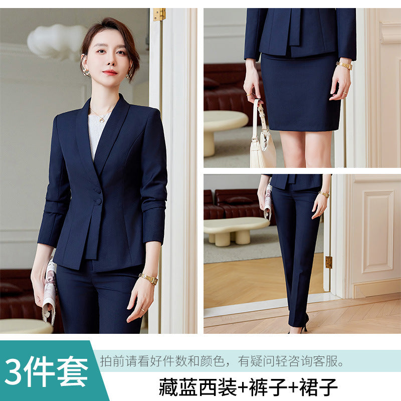 High-end suit suit women's 2023 new business wear temperament goddess style suit jacket formal wear teacher work clothes