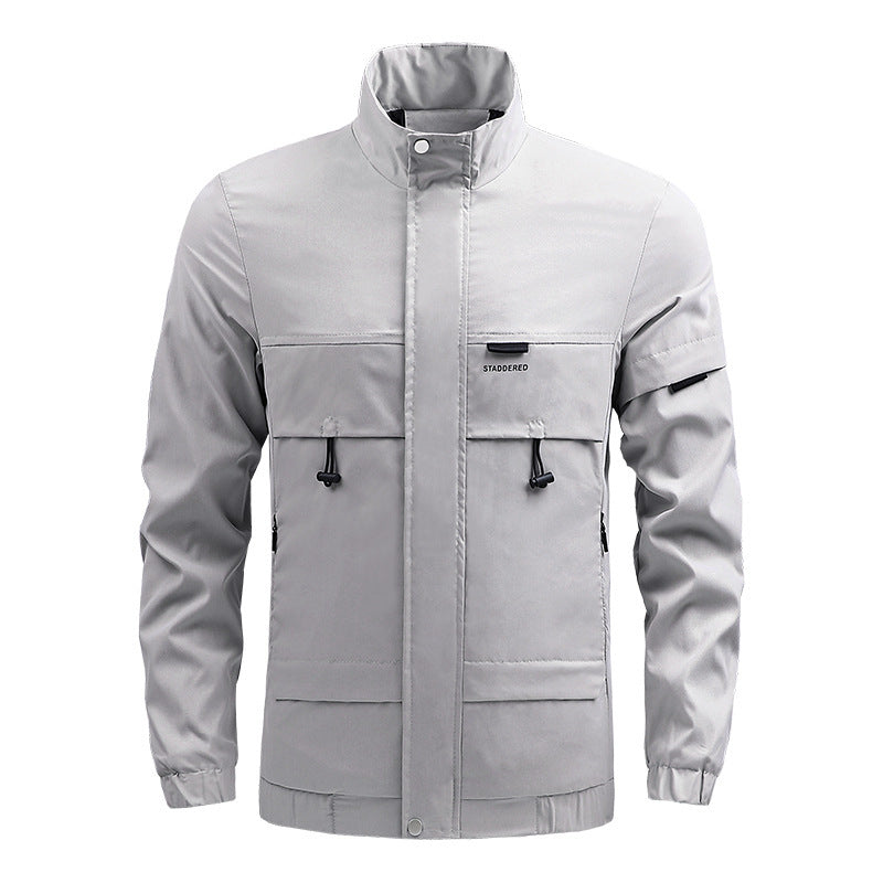 Men's coat spring and autumn and winter 2021 new Korean fashion casual autumn plus size clothes handsome jacket men