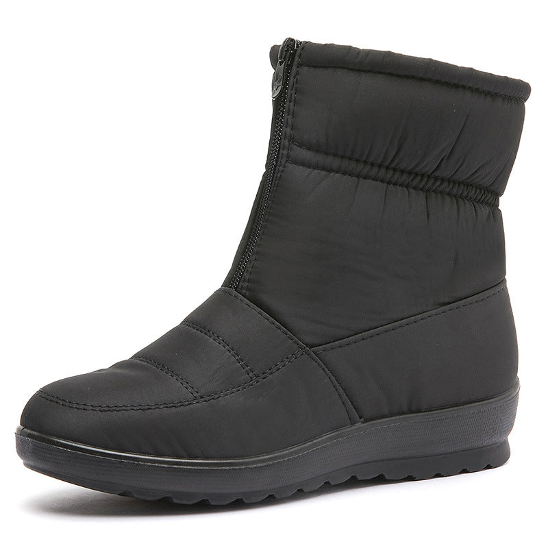 Women's Winter Snow Boots with Plush Lining, Waterproof Short Boots, Warm and Thickened, Cross-Border Women's Boots, Waterproof Large-Size Women's Shoes