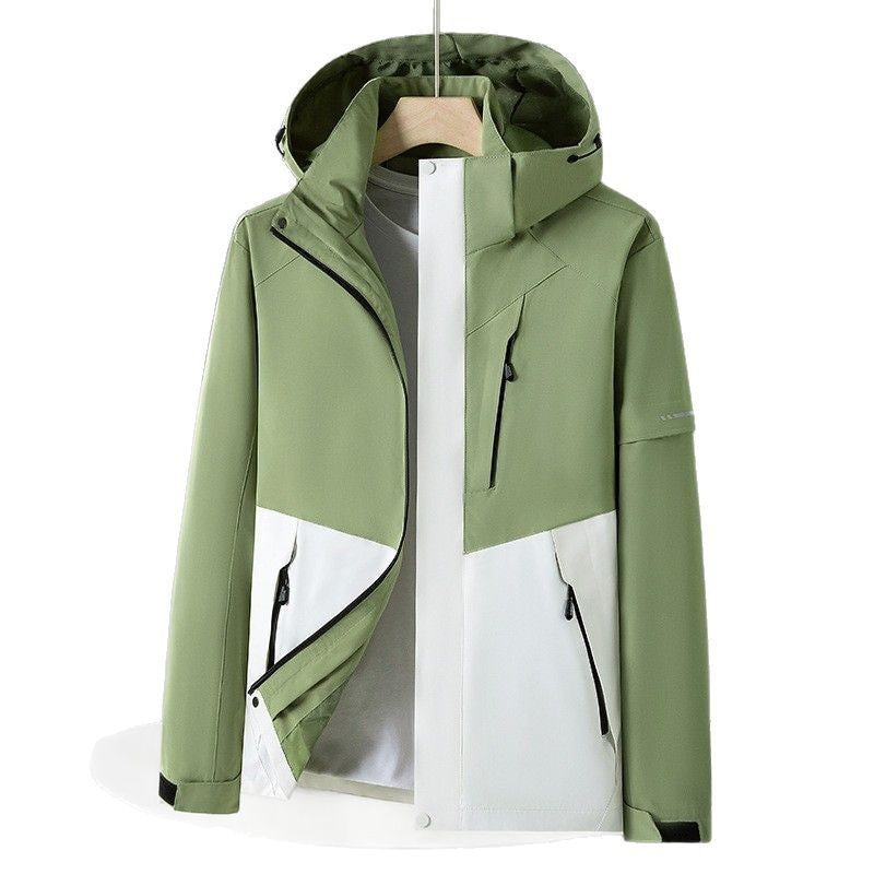 Cross-Border Spring and Autumn Jacket Casual Single-Layer Water-Repellent Outdoor Trendy Windproof Waterproof Loose Mountaineering Jacket Group Purchase