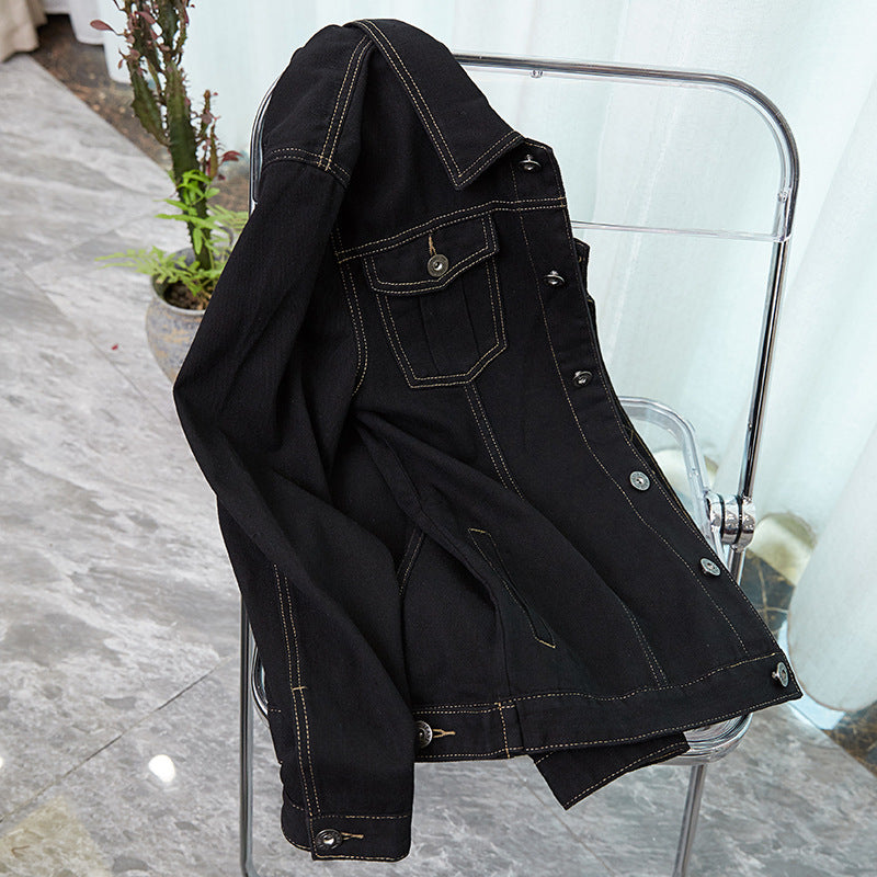 Fertilized Extra Large Loose Denim Coat fleece-lined Thickened plus size Men's Winter Jacket Warm Quilted Two-piece Top