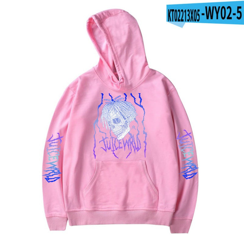 [Cross Border Code] Hot Print Juice WRLD Black Hoodies Men Hoodie