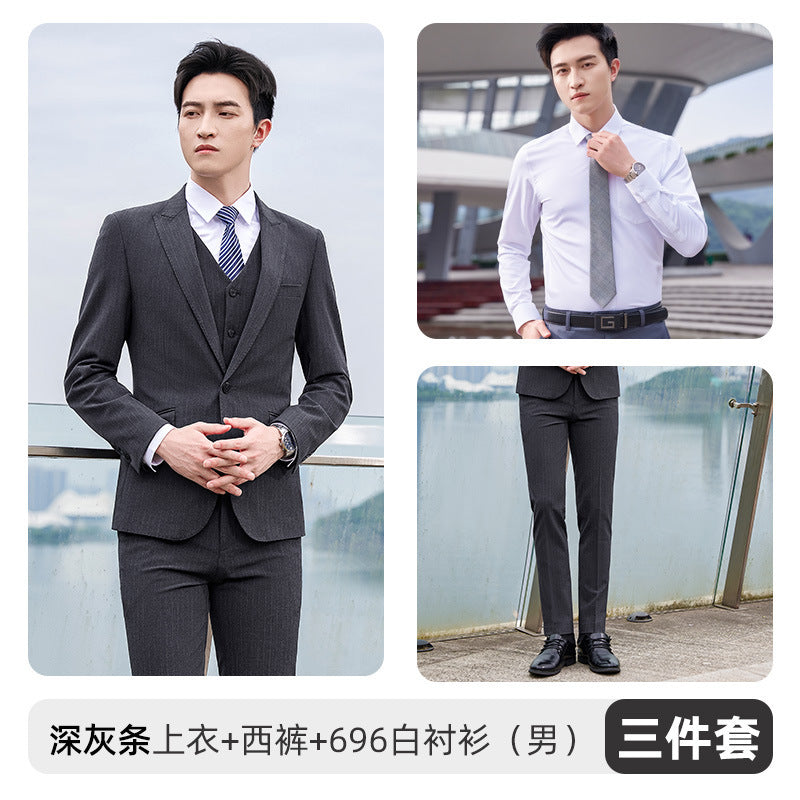 Autumn and winter new men's and women's same style business attire 4S shop business suit suit slim temperament hotel formal overalls