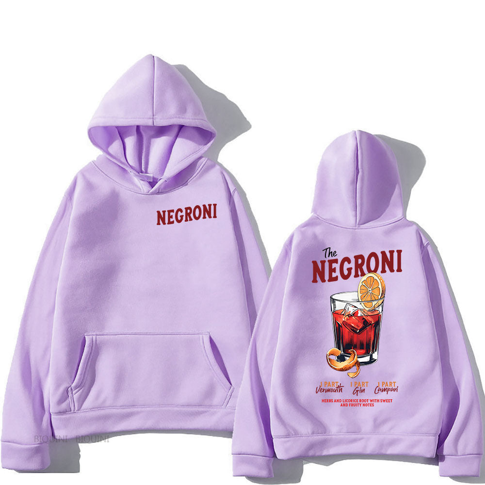 Negroni Unisex Long Sleeve Graphic Hoodie Please Social Club