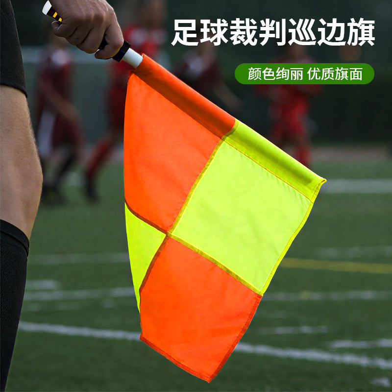 Football Game Sideline Flag Assistant Referee Flag Signal Flag Large and Small Square Football Referee Equipment Signal Flag