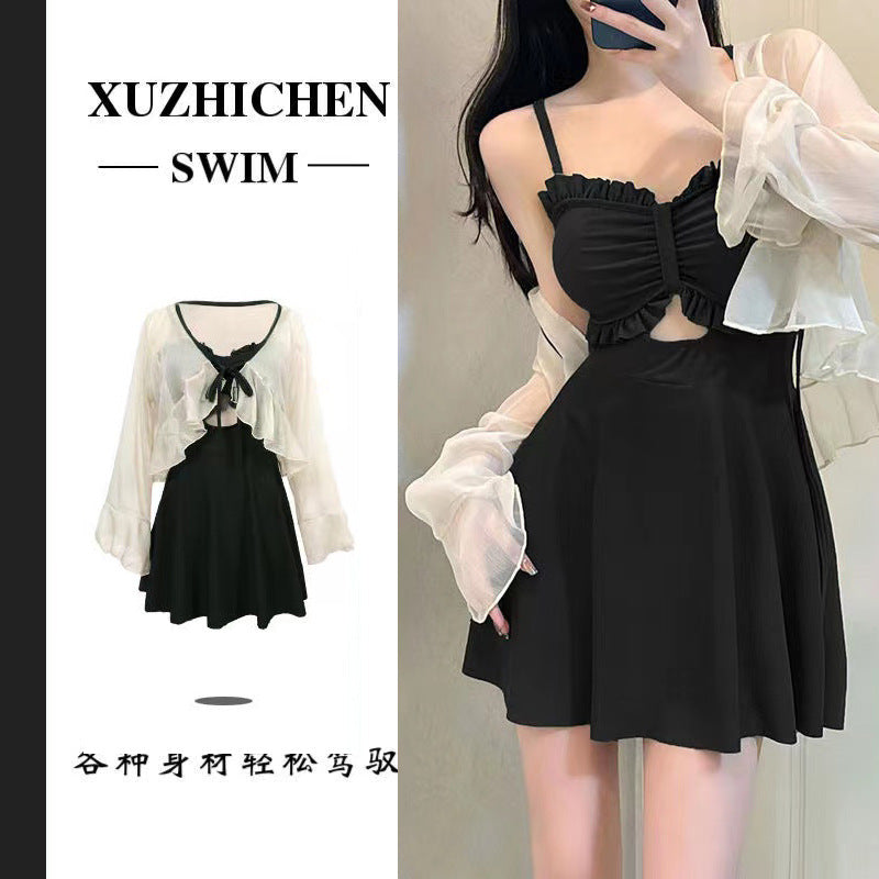 Swimwear Women's Sexy 2025 New Explosive Long-sleeved Conservative Fashion High-grade Slimming Split Hot Spring Swimwear