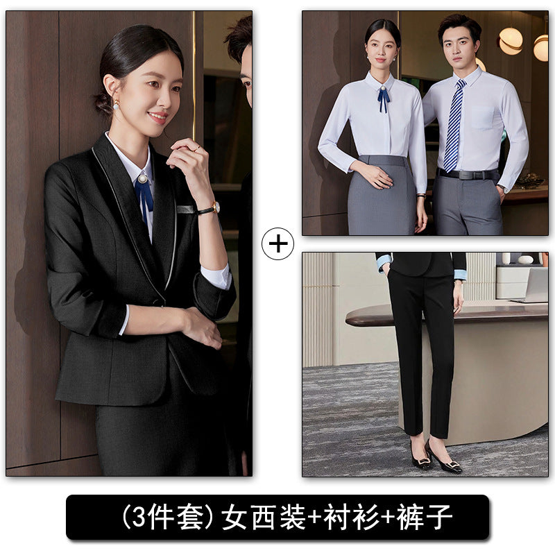 Professional Vest Suit Suit Female Property Jewelry Hotel Ktv Front Desk Receptionist Beautician Work Clothes