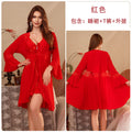 Sexy Pajamas, Temptation, Pure Desire, Push-Up Nightgown with Breast Pads, Temptation, Plus Size Fat mm Sexy Intimates, Passion Suit