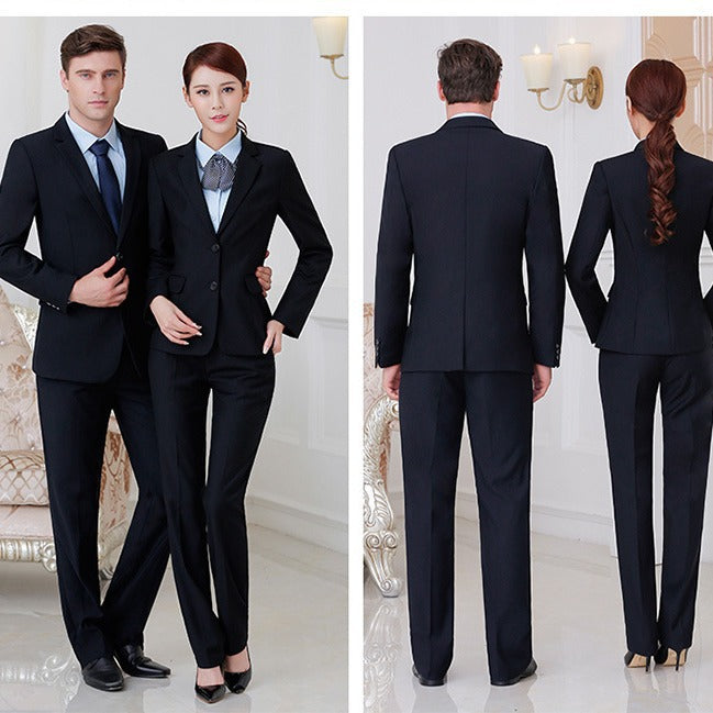 Autumn and Winter Professional suit Men's and Women's Coat Work Clothes Work Clothes Business Suit Interview Dress Suit suit Women's in stock