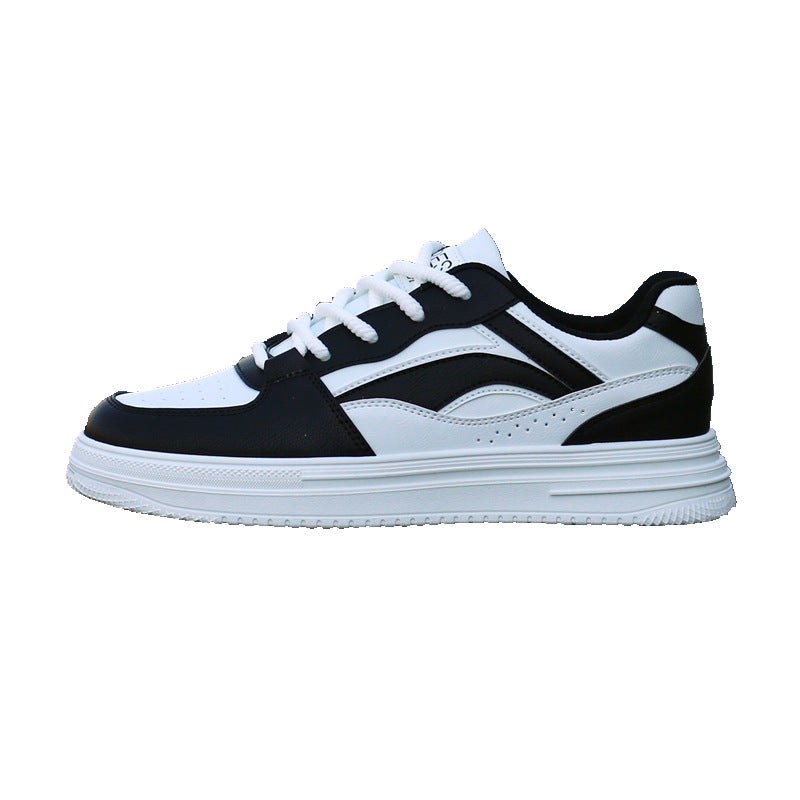 Spring Trendy Brand Men's White Sneakers, Light Luxury Niche Thick-Soled Sports Casual Shoes, Men's Casual Versatile Breathable Sneakers