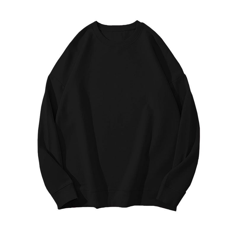 Solid Color Velvet Sweatshirt for Women in Autumn and Winter Korean Style Loose Casual Top T-Shirt Female Student Couple Outwear Bottoming Shirt