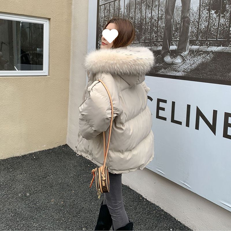Winter 2025 New Women's down Cotton Jacket, Student Korean Style Loose Fashion Short Cotton-Padded Coat, Thickened and Warm Outerwear