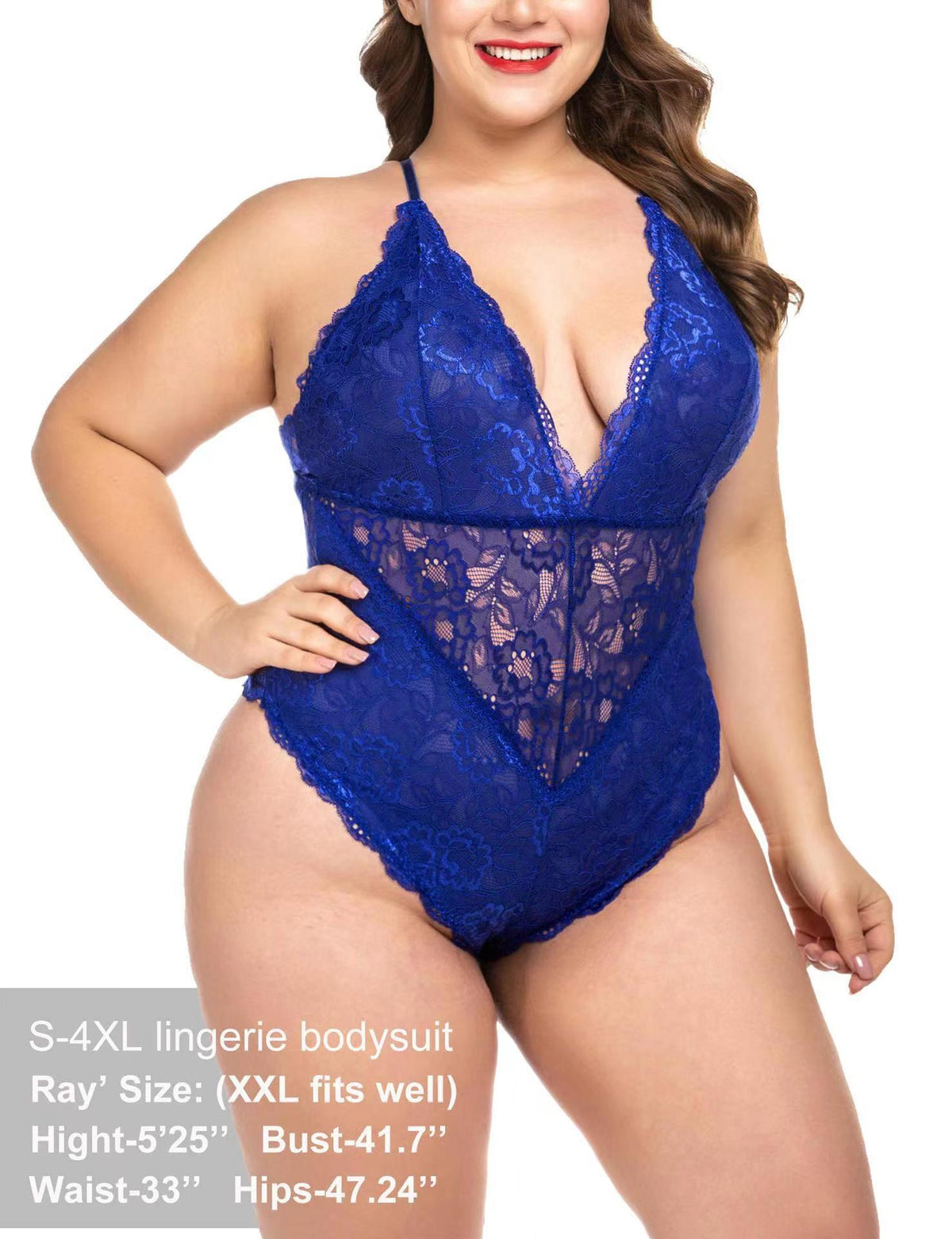 Cross-border European and American sexy sexy lingerie foreign trade one-piece underwear women's plus size wholesale pajamas hollow lace factory