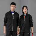 New Badminton Jacket Black and White Suit for Men and Women Long-Sleeved Volleyball Uniform Table Tennis Uniform Competition Training Uniform