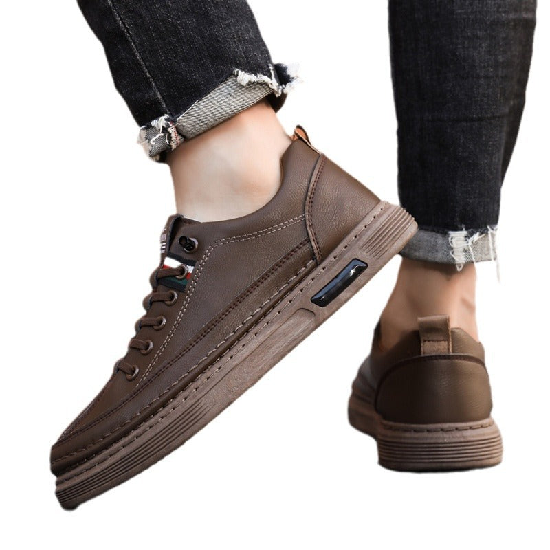 Shoes for Men 2025 New Popular Men's Shoes Trbottomyy Versatile Casual Shoes Men's Leather Soft Sole Business Sneakers Men's Leather Shoes