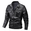 New Leather Jacket Men's Leather Jacket Single Casual Jacket Korean Style Trendy Slim and Handsome Youth Autumn and Winter