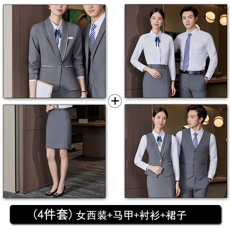 Professional Vest Suit Suit Female Property Jewelry Hotel Ktv Front Desk Receptionist Beautician Work Clothes