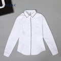 Summer New Women's Long-Sleeved Women's Shirts, Feminine Work Clothing, Slim Fashion, Bamboo Fiber Shirts, Tops, Formal Wear