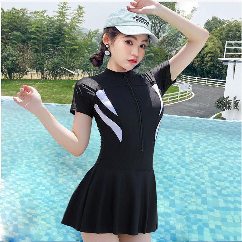 Swimwear Women's High-end Sense Explosions Fashion Slim Swimwear Swimming Pool Special Belly Covering Skirt Swimwear