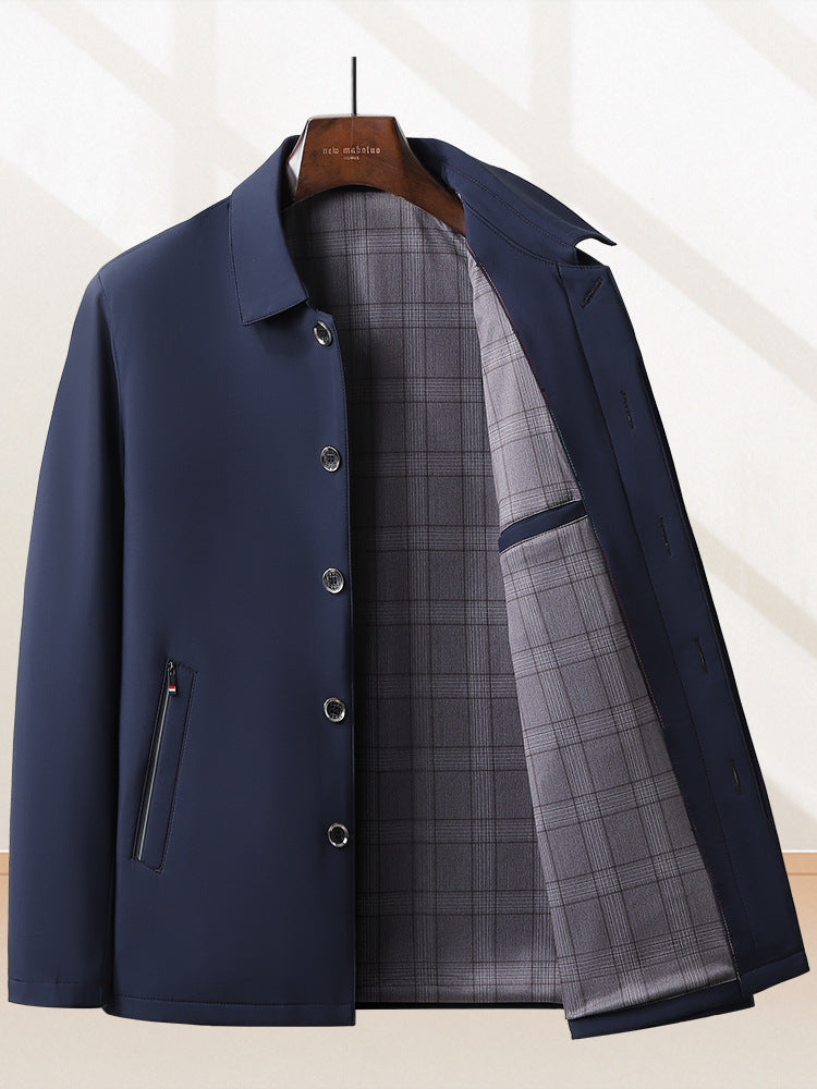 Men's Jackets Spring and Autumn Middle-Aged and Elderly Men's Wear In-Stock Business Coats Wholesale Casual Executive Business Gentleman