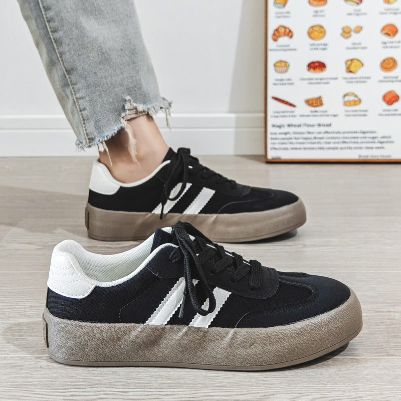 Men's Shoes Trendy Shoes 2025 Spring New Low-Top Canvas Shoes Men's Easiest for Match Moral Training Shoes Boys Casual Sneakers Wholesale