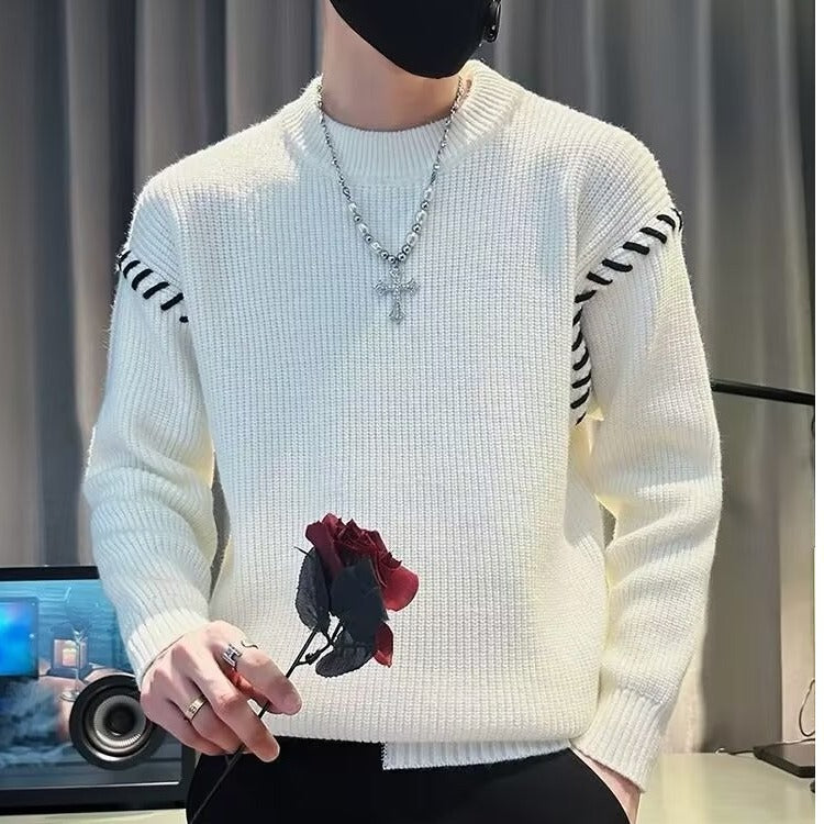 Autumn and winter new men's sweater high-end soft and comfortable sweater base fashion versatile trendy men's sweater