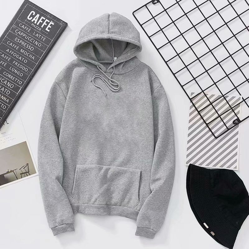 Men's Hooded Solid Color Sweater 2022 Autumn and Winter Korean Style Fashionable Ins Long-sleeved Student Fashionable Brand Loose Pullover Top