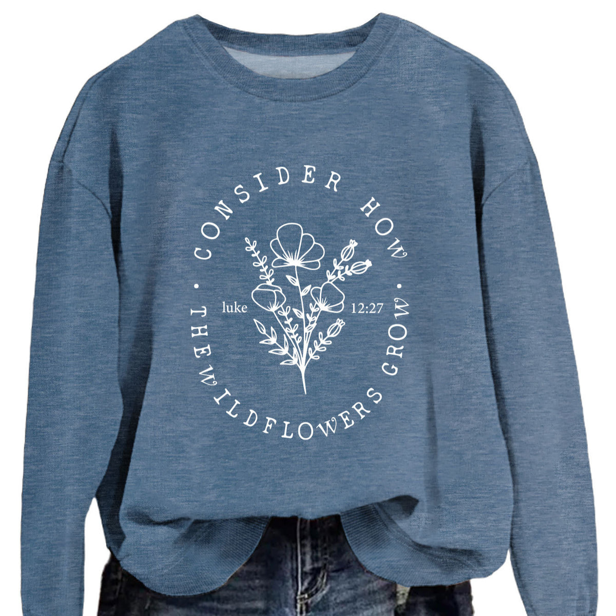 Amazon Fashion Top Consider How the Wildflowers Plaid Pullover Women's Sweatshirt New Style