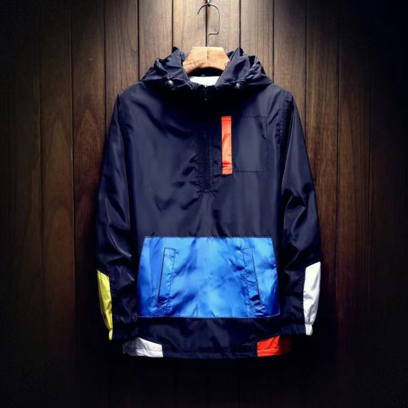 K-Style 2025 New Spring Men's/ women's Hooded Jacket Men's Color Matching Trendyy Loose Casual Pullover Baseball Uniform for Men