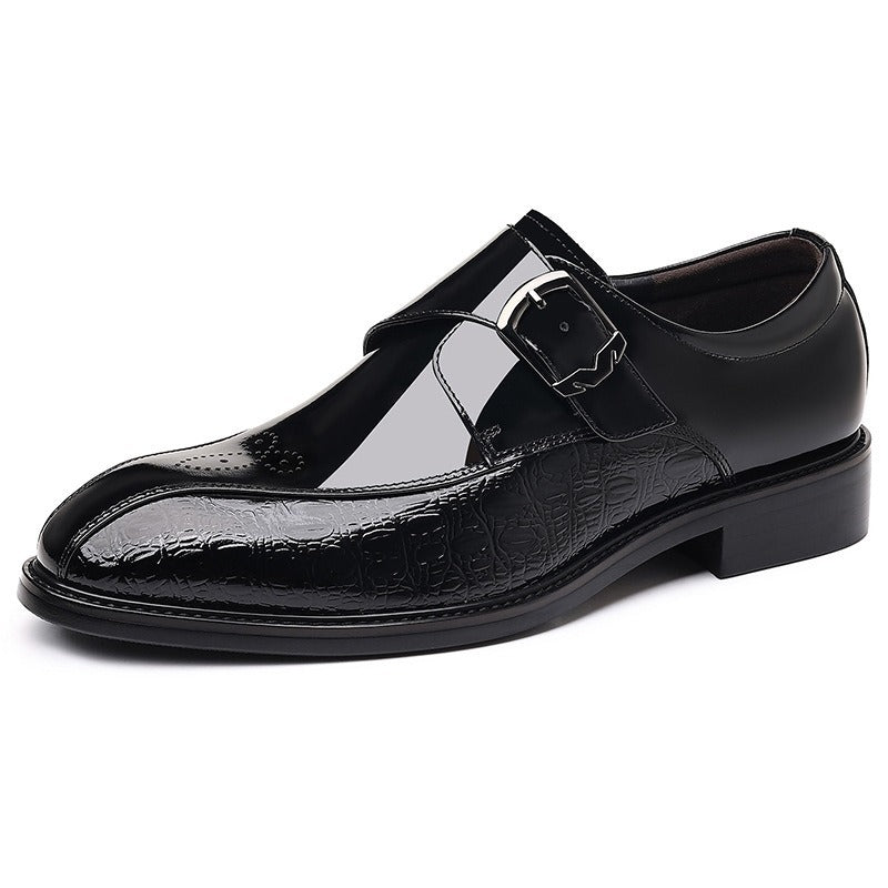 First-Layer Cowhide New Men's Loafers, Lazy Slip-Ons, Height-Increasing British Versatile Leather Shoes, Business Office Men's Shoes