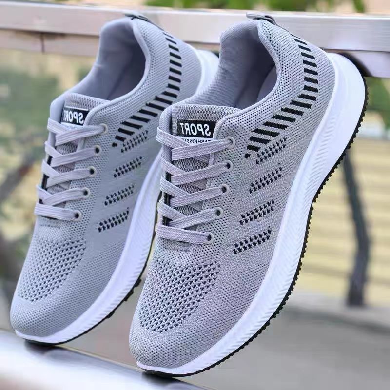 Shoes 2026 Sports Shoes Summer Breathable Mesh Shoes Versatile Casual Shoes Running Shoes Cross-Border Fly-Knit Trendy Shoes