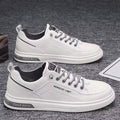 Men's Sneakers  New Trendy Casual Shoes Versatile Leather Shoes Men's Slip-On White Shoes Men