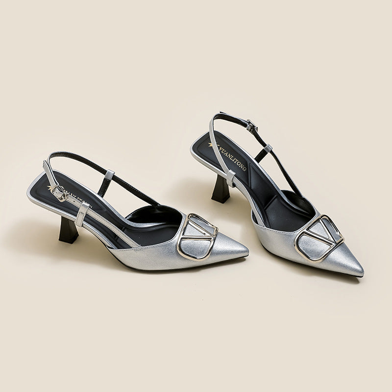 Grape Mom High Heels Women's Stiletto High-End Fashion Shoes Women's Sandals Women's Fashion Women's Shoes 2025 Spring and Summer