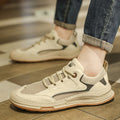 Mesh Men's Shoes Thin Summer 2025 New Versatile Casual Leather Shoes Thick-Soled Men's Sports Workwear Student Sneakers