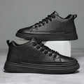 Autumn Men's Shoes Versatile Casual Sneakers Men's Korean Style Trendy Black Leather Shoes Sports Casual Shoes