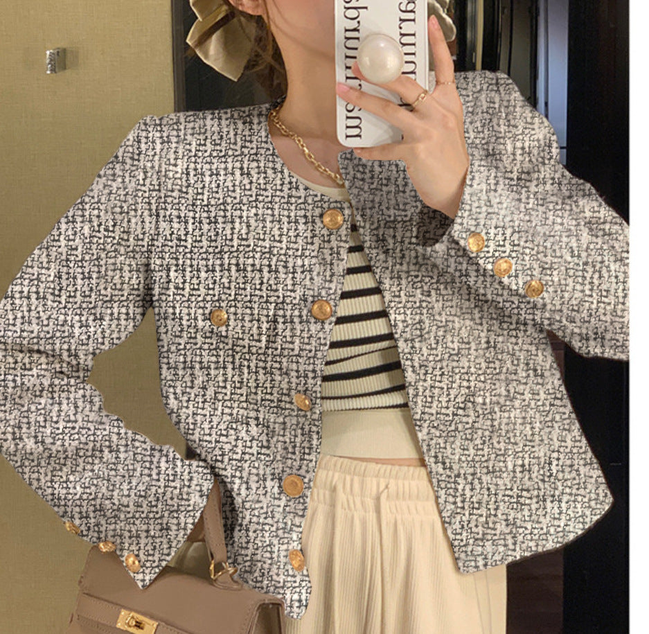 Short Small Fragrant Style Jacket for Women 2025 Spring & Fall New Style French High-End Street Style Versatile Tops for Women Trendy